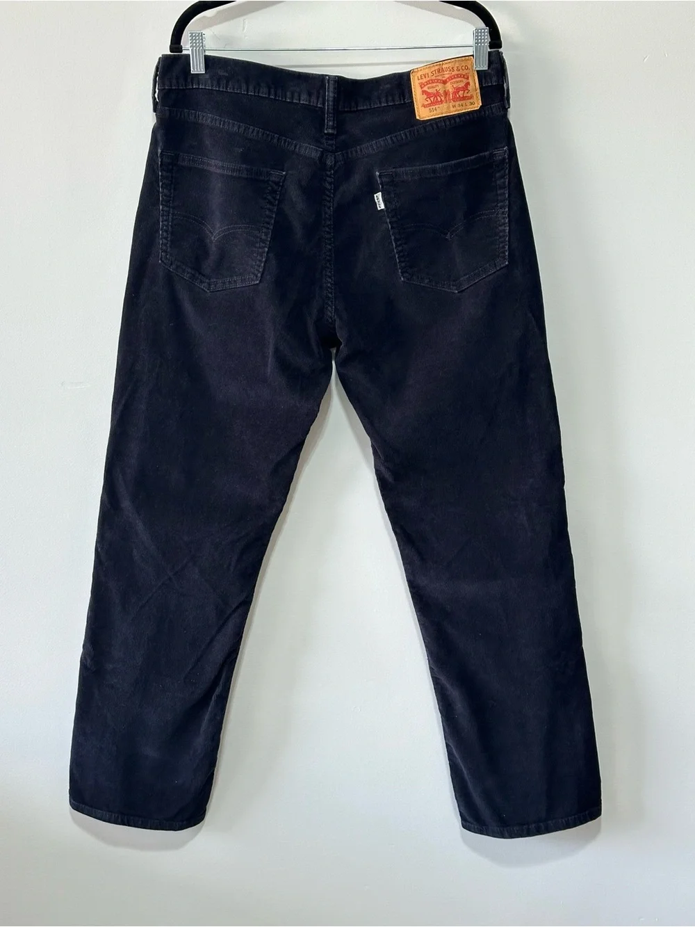 Levi’s 514 Black Corduroy Pants 34x30 Straight Fit Men’s Classic